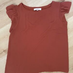 Burnt orange LOFT blouse